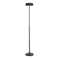 LED-gulvlampe Noa II, touch-dæmper, stål, sort