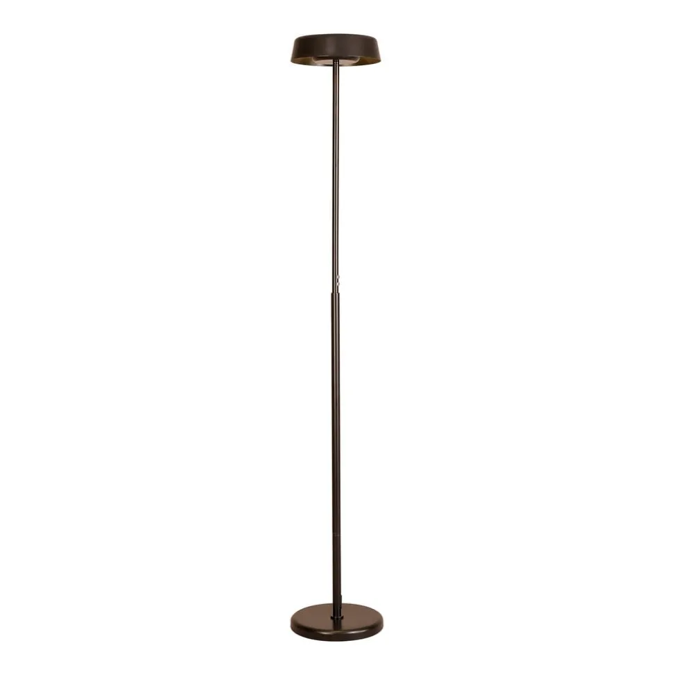 LED-gulvlampe Noa II, touch-dæmper, stål, sort