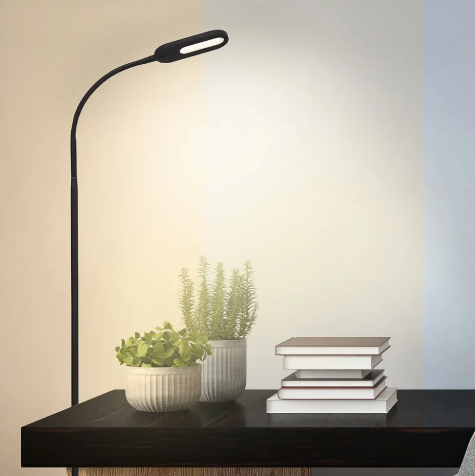 LED-gulvlampe Office Step, dæmpbar, sort