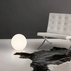 LED-gulvlampe Oh!, Ø 28 cm, E27, polykarbonat, hvid