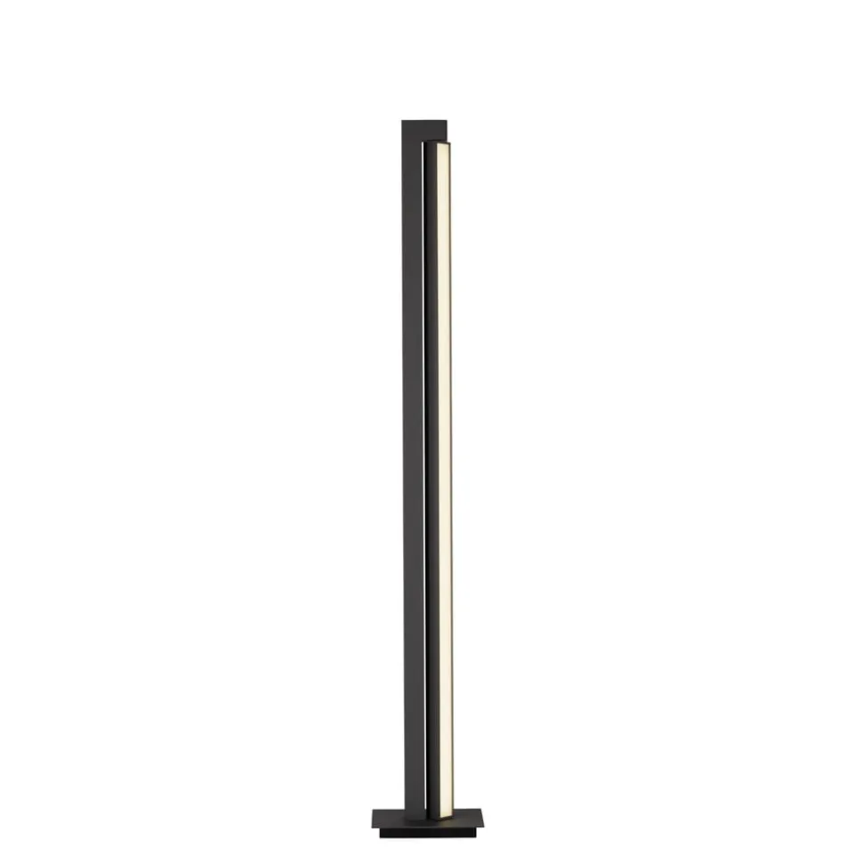 LED-gulvlampe PURE Lines, antracit, fjernbetjening, 140 cm