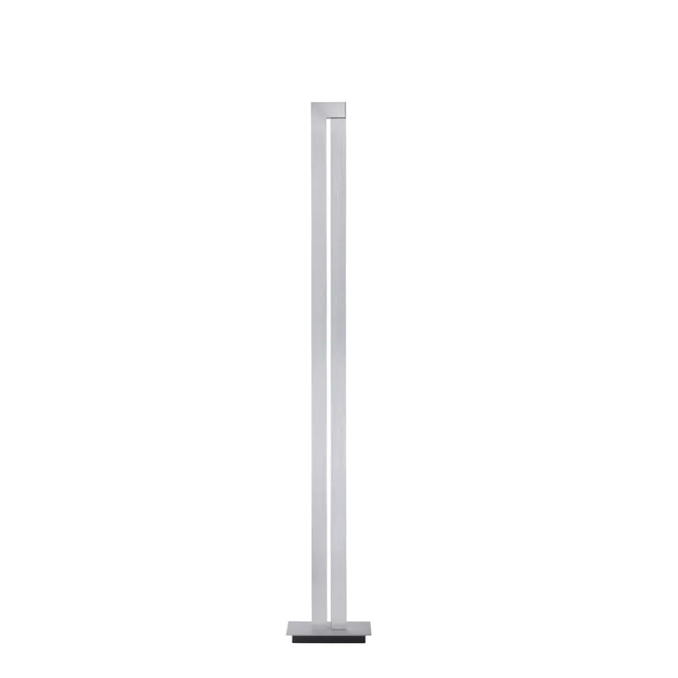 LED-gulvlampe PURE Lines, sølv, fjernbetjening, 140 cm