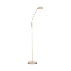 LED-gulvlampe Sorento, højde 138 cm, sandfarvet, metal, CCT