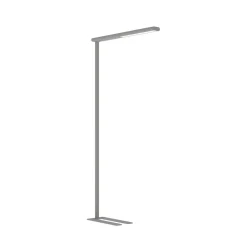 LED-gulvlampe til kontor MAULjet, sølvfarvet, dæmpbar, 195 cm