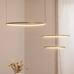 LED-hængelampe CIRCOLO, olivgrøn, Ø 30/45/60 cm, 3 lyskilder