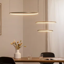 LED-hængelampe CIRCOLO, olivgrøn, Ø 30/45/60 cm, 3 lyskilder