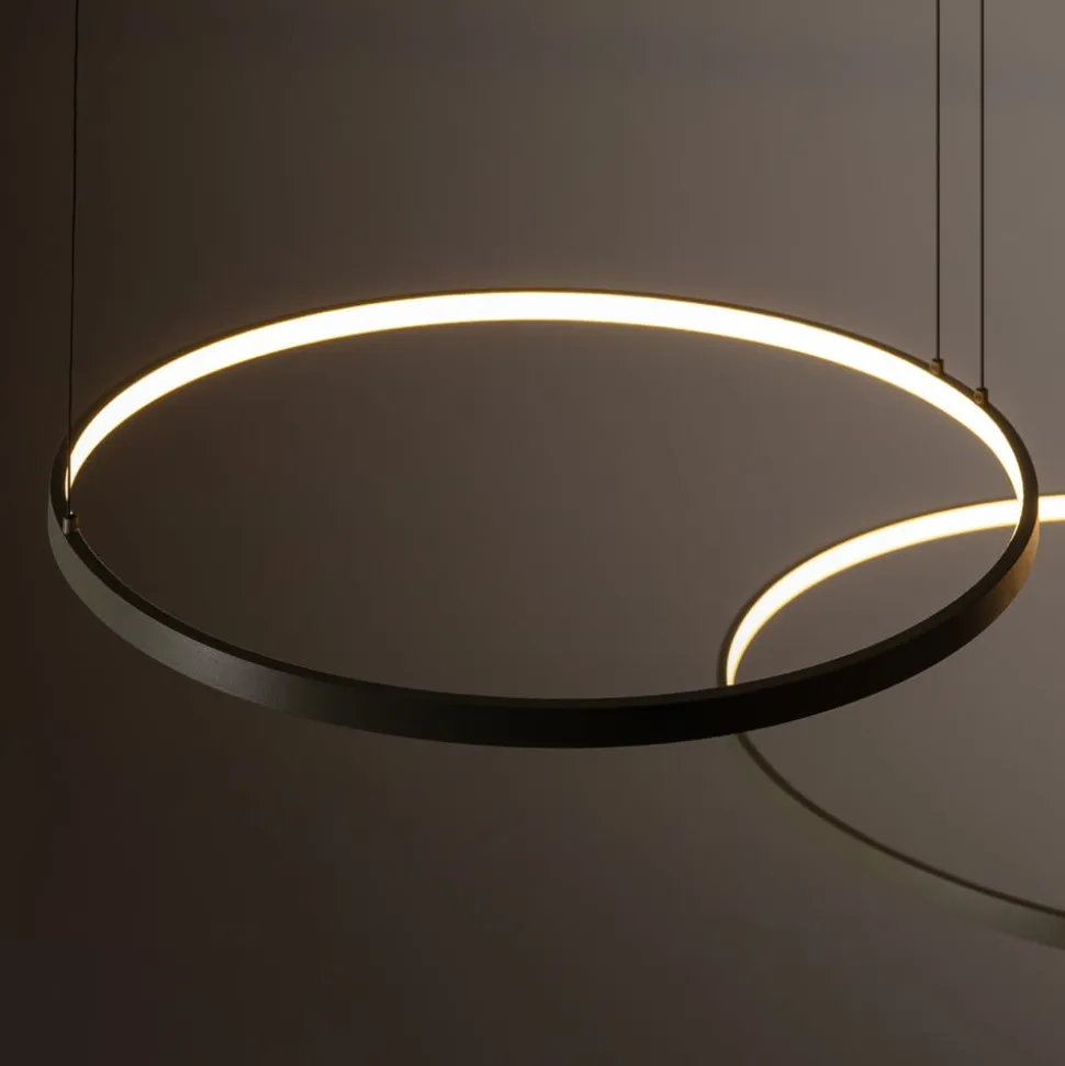 LED-hængelampe CIRCOLO, olivgrøn, Ø 30/45/60 cm, 3 lyskilder