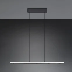 LED-hængelampe Graham, sort, metal, op/ned, CCT, dæmper