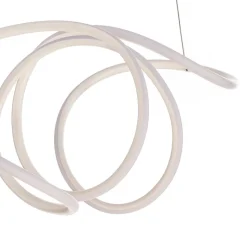 LED-hængelampe Loca, plast, hvid, 56 W, længde 70 cm