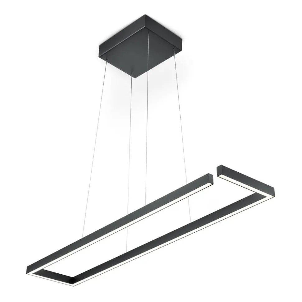 LED-hængelampe Marisa-100, sort mat, 100 x20 cm