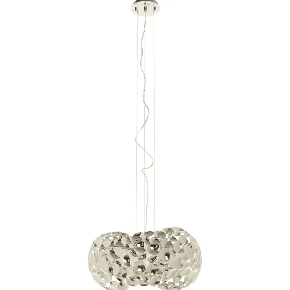 LED-hængelampe Narisa 47 cm blankt krom