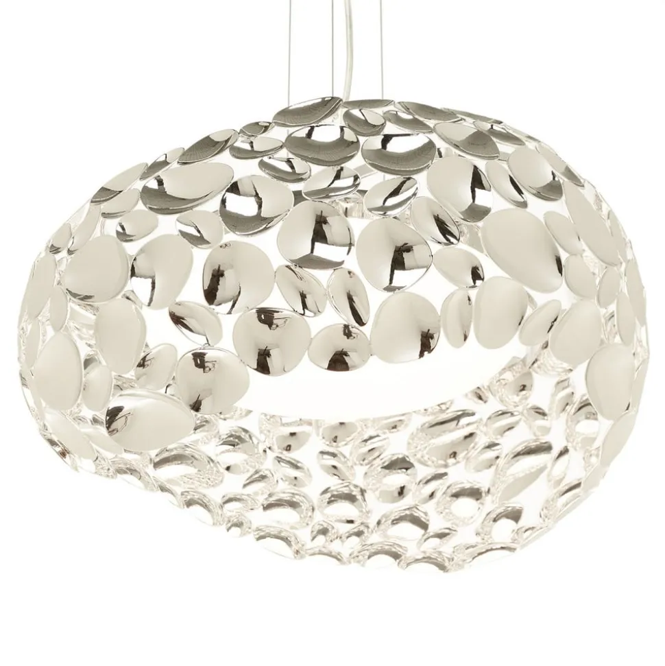 LED-hængelampe Narisa 47 cm blankt krom