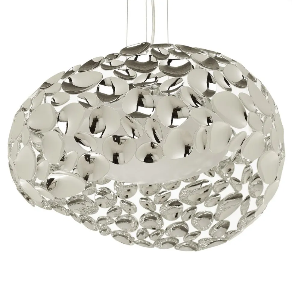 LED-hængelampe Narisa 47 cm blankt krom