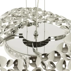 LED-hængelampe Narisa 47 cm blankt krom