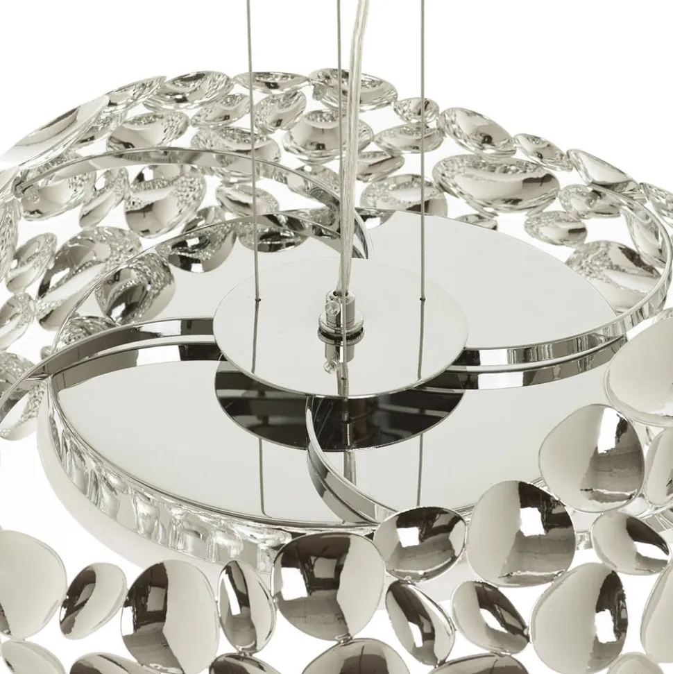 LED-hængelampe Narisa 47 cm blankt krom