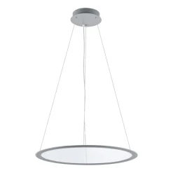 LED-hængelampe PANEL, grå, Ø 63 cm, metal, CCT, dæmpbar, 50 W