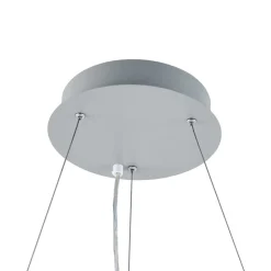 LED-hængelampe PANEL, grå, Ø 63 cm, metal, CCT, dæmpbar, 50 W