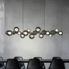 LED-hængelampe PURE E-Popup, platin, glas, CCT, 18-flg.