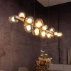 LED-hængelampe PURE E-Popup, bronze, glas, CCT, 18-flg.