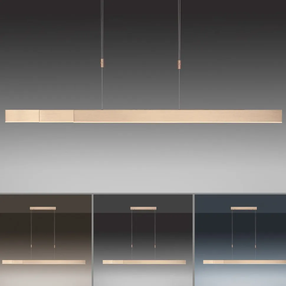 LED-hængelampe PURE Moto, imperial gold, dæmpbar, CCT