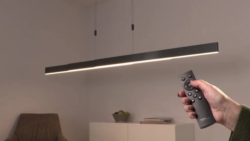 LED-hængelampe PURE Moto, platin, dæmpbar, CCT