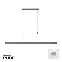 LED-hængelampe PURE Moto, platin, dæmpbar, CCT