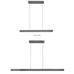 LED-hængelampe PURE Moto-Rise, platin, aluminium, CCT