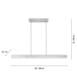 LED-hængelampe PURE Moto-Rise, diamant, aluminium, CCT