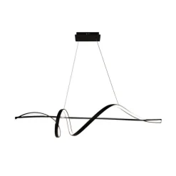 LED-hængelampe Sash, metal, sort, 4.000 K
