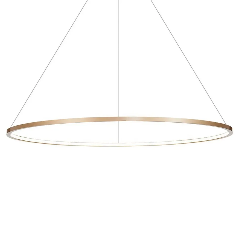 LED-hængelampe Saturno, Ø 100 cm, guldfarvet, 1 lyskilde, 4.000 K