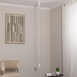 LED-hængelampe VERTIC, hvid, metal, 19 W, 3.000 K