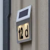 LED-husnummerlampe med solcelle Wally