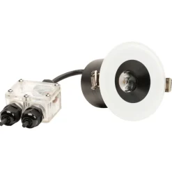 LED-indbygningslampe 7875 til udendørs loft, hvid