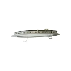 LED-indbygningspanel Justus, Ø 14,5 cm, sølv, IP44