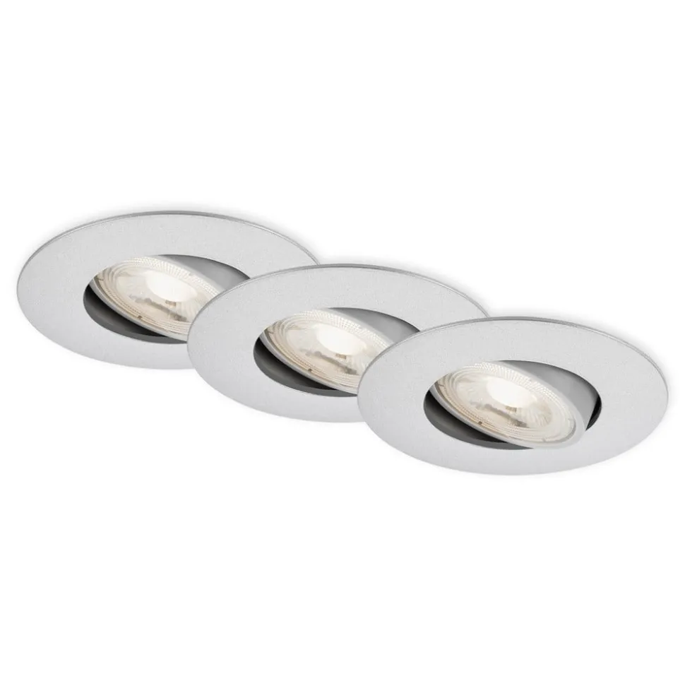LED-indbygningsspot 7602 3 IP65 3.000 K krom mat