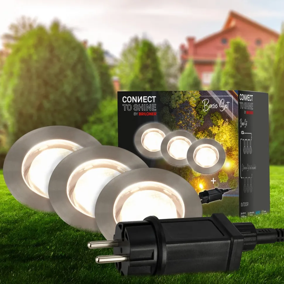 LED-indbygningsspot 3916032 IP67 12 V 3-delt startsæt Ø 4,5 cm potte