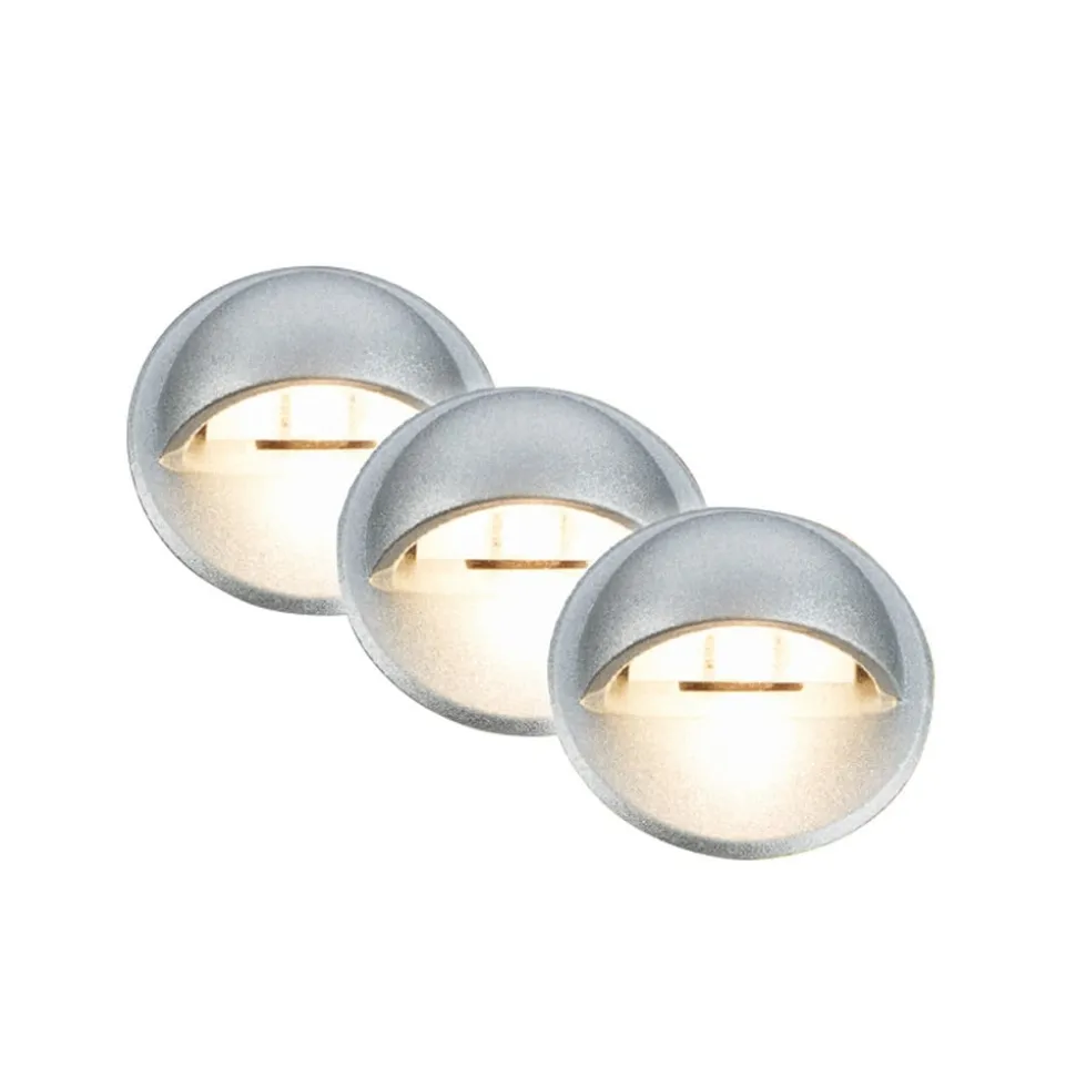 LED-indbygningsspot 3922034, IP65, 12 V, startsæt med 3, Ø 3,5 cm