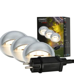 LED-indbygningsspot 3922034, IP65, 12 V, startsæt med 3, Ø 3,5 cm