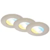 LED-indbygningsspot 7605 IP44 3er CTS nikkel mat