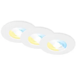 LED-indbygningsspot 7605 IP44 3sæt CTS hvid