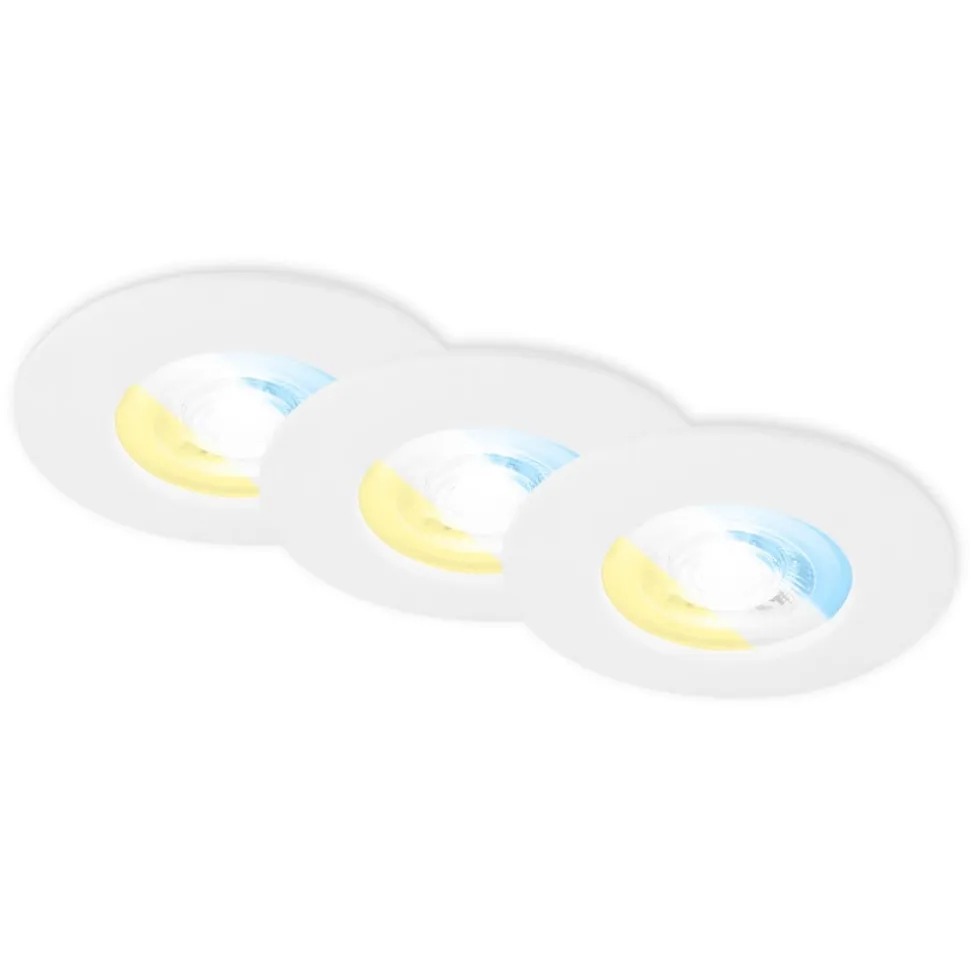 LED-indbygningsspot 7605 IP44 3sæt CTS hvid