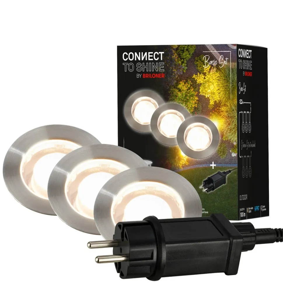 LED-indbygningsspot 3914032 IP67 12V 3xStartersæt 4,5cm Stål