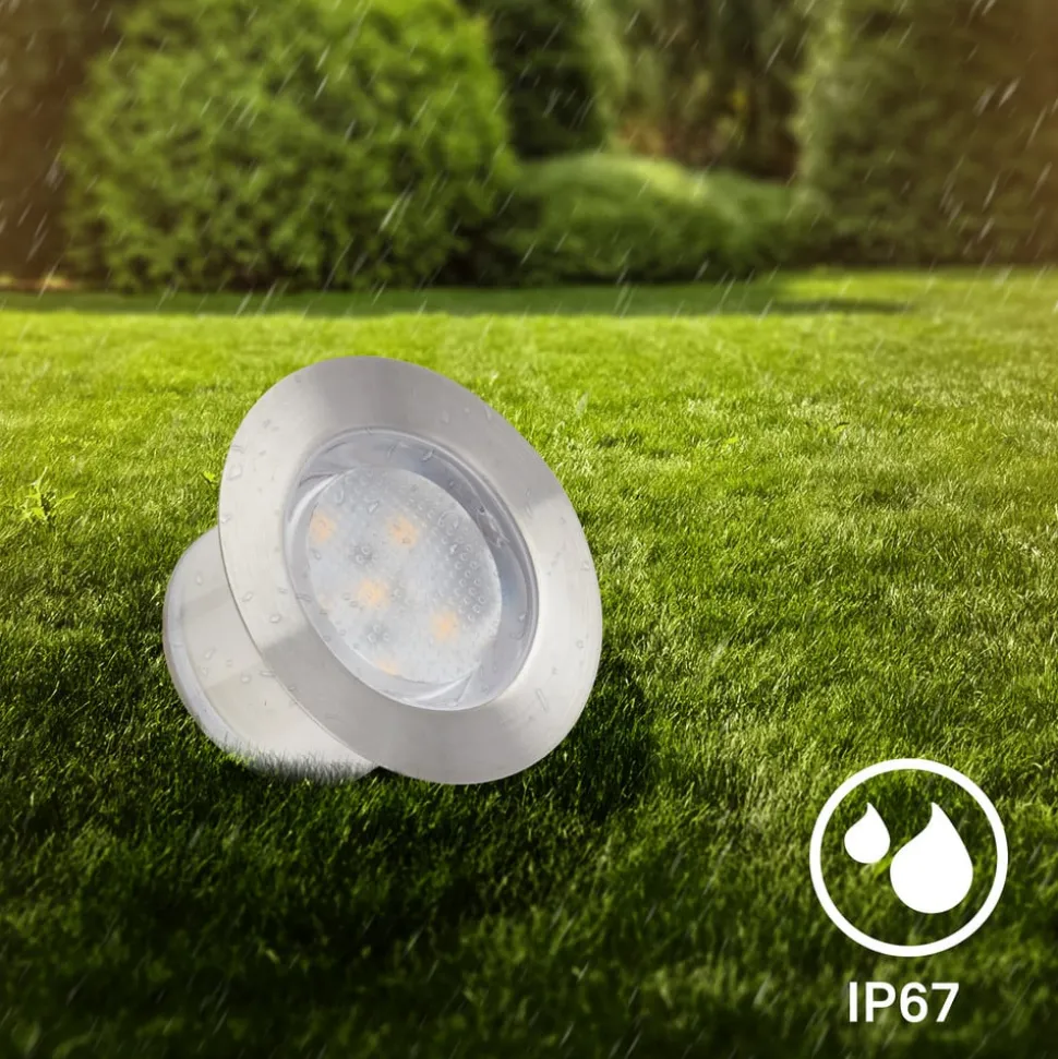 LED-indbygningsspot 3914032 IP67 12V 3xStartersæt 4,5cm Stål