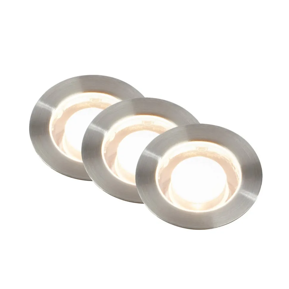 LED-indbygningsspot 3915032 IP67 12V 3x-tilbehør 4,5cm stål