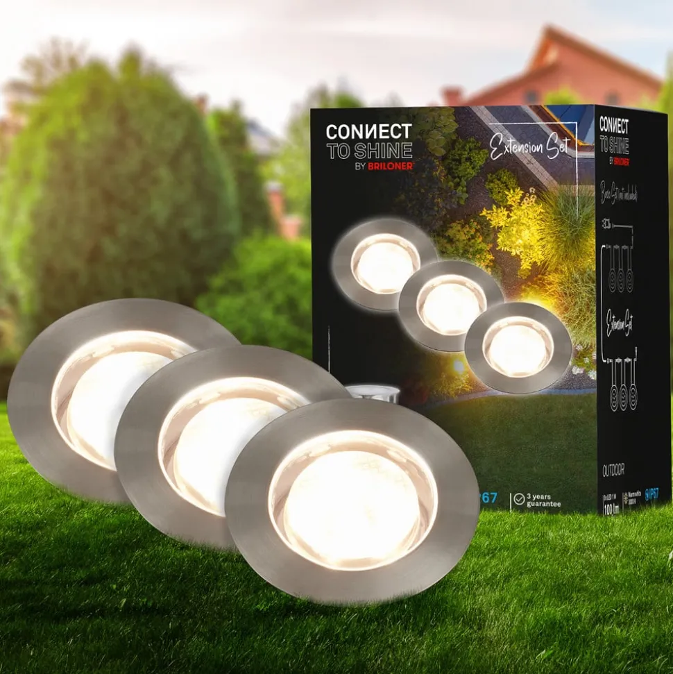 LED-indbygningsspot 3915032 IP67 12V 3x-tilbehør 4,5cm stål