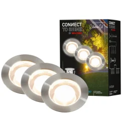 LED-indbygningsspot 3915032 IP67 12V 3x-tilbehør 4,5cm stål