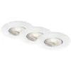 LED-indbygningsspot 7602 3sæt IP65 3.000 K hvid