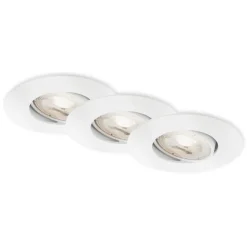 LED-indbygningsspot 7602 3sæt IP65 3.000 K hvid