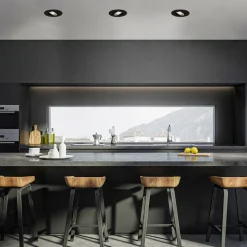 LED-indbygningsspot 7602 3sæt IP65 3.000 K sort