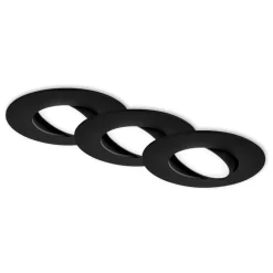 LED-indbygningsspot 7597 3sæt IP65 4.000 K sort